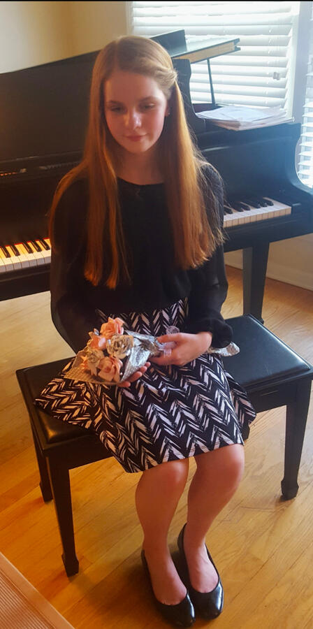 Carrie's solo recital built her confidence before her college years. Carrie's solo recital built her confidence before her college years.