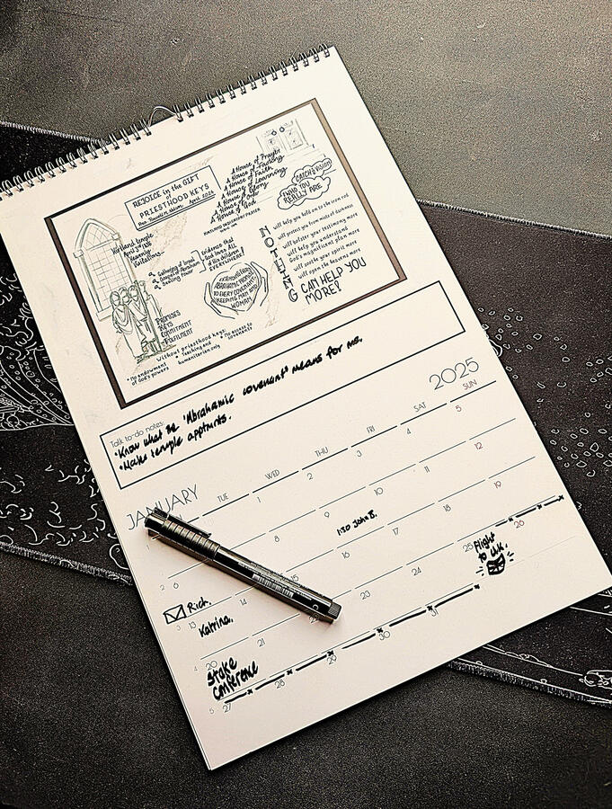 Keep your spiritual goals right alongside your daily appointments.